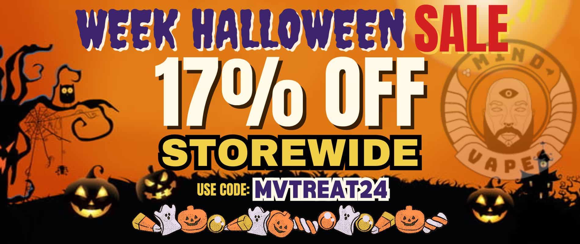 Mind Vapes Halloween 2024 Sale 17% OFF STOREWIDE Order Vapes Online