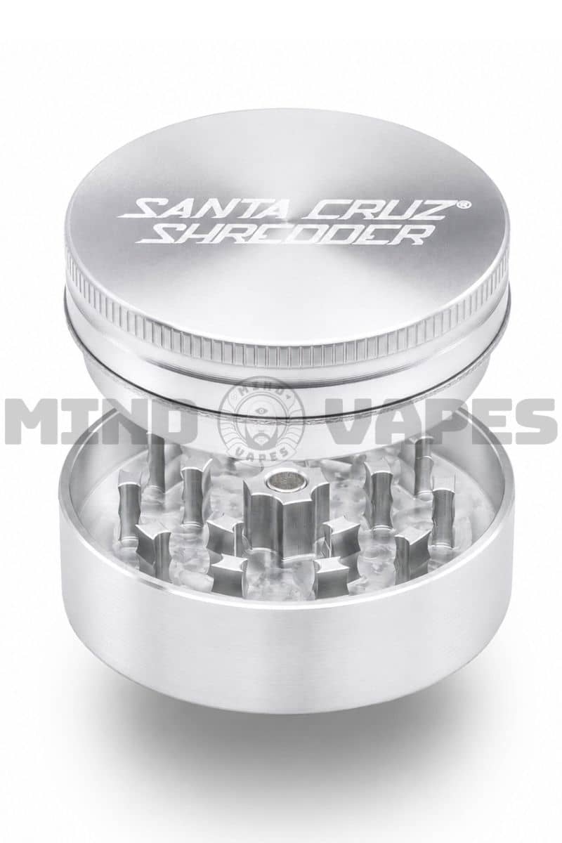 Santa Cruz Shredder - 2 Piece Medium Grinder (2.1 inches) Matte Silver