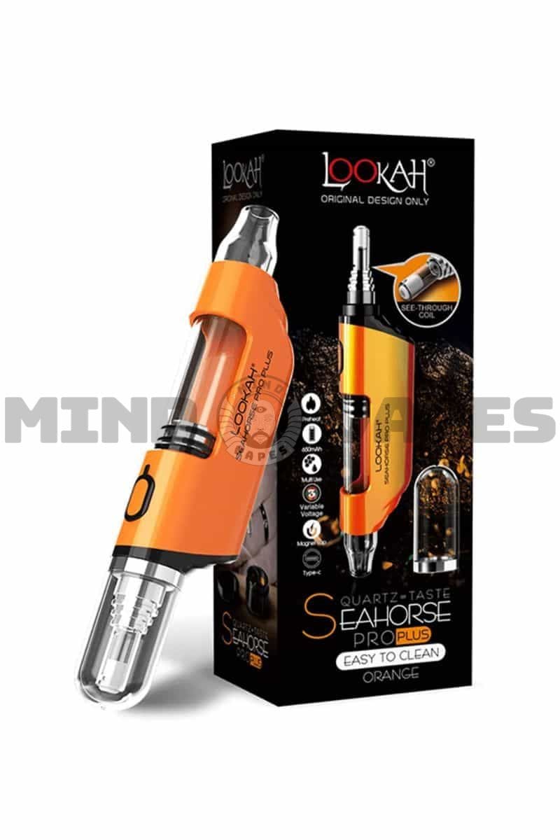 Lookah Seahorse MAX Dab E-Nectar Collector Wax Pen Vaporizer (Orange)
