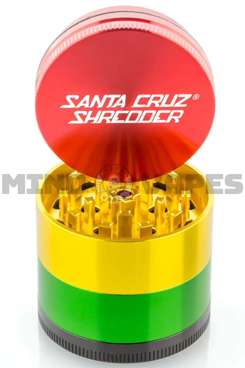 thumbnail image 2 of 4 Piece Large Titanium Alloy Herb Grinder – 2.25 Inch, Red 2 of 6