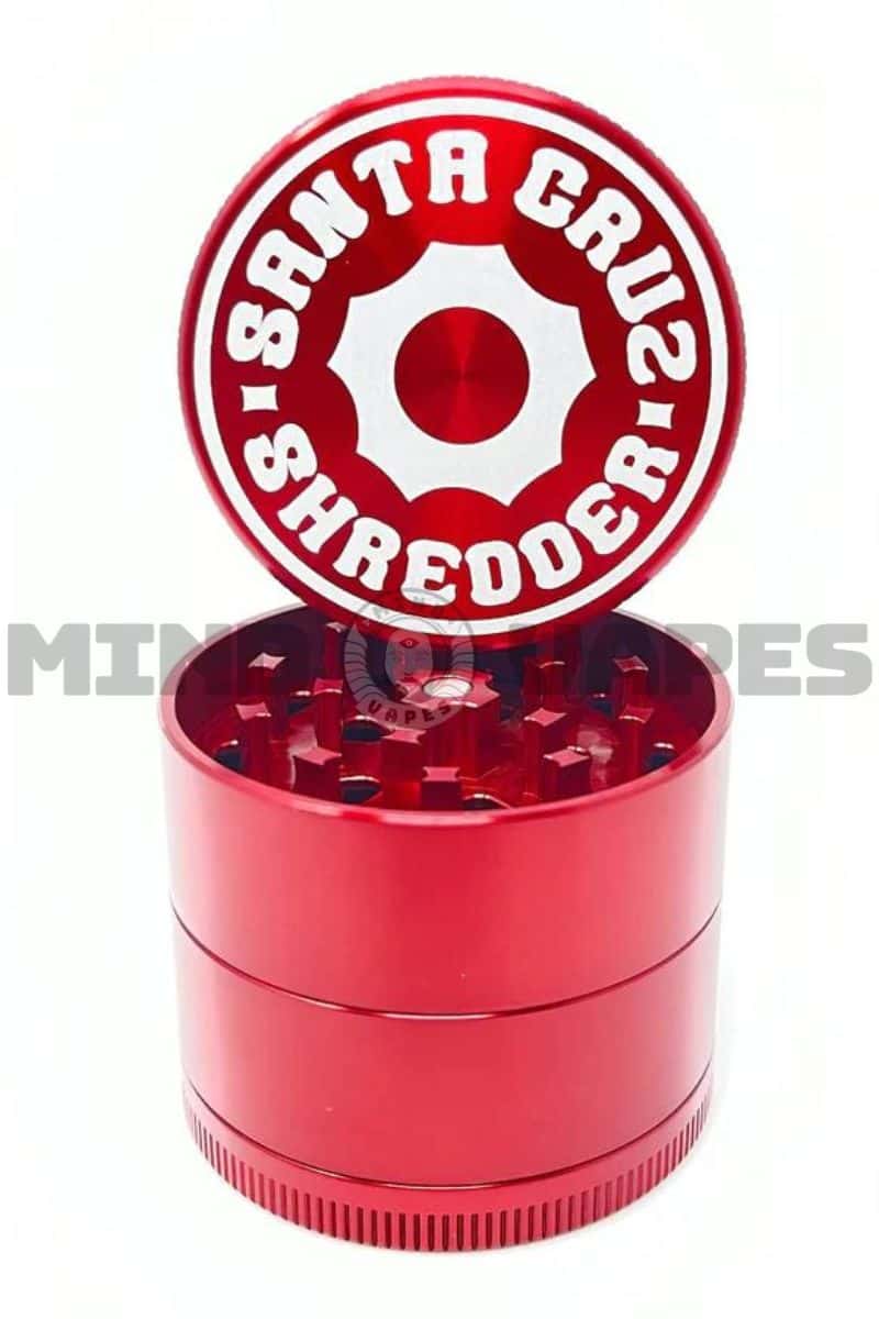 Santa Cruz Shredder Medium 2.2" 4 Piece COG Herb Grinder Red