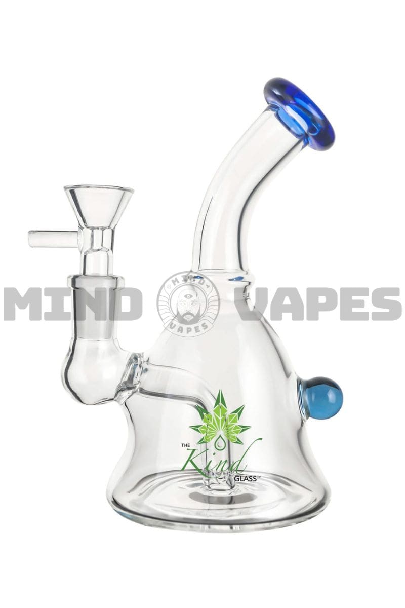 The Kind Glass 6 inch Mini Bong Dab Rig Dark Blue