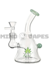 The Kind Glass 6 inch Mini Bong Dab Rig Green Jade