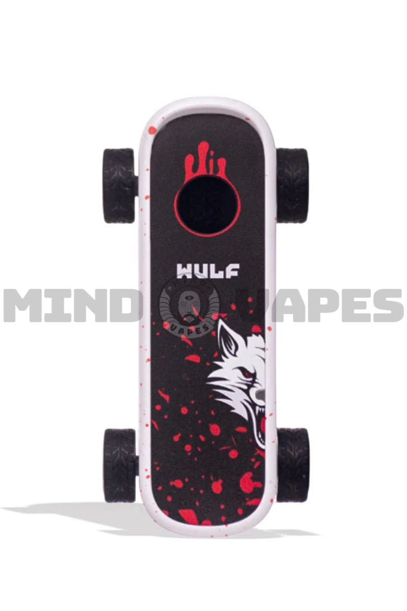 Wulf Mods Deck Skateboard Cart Battery White Red Spatter
