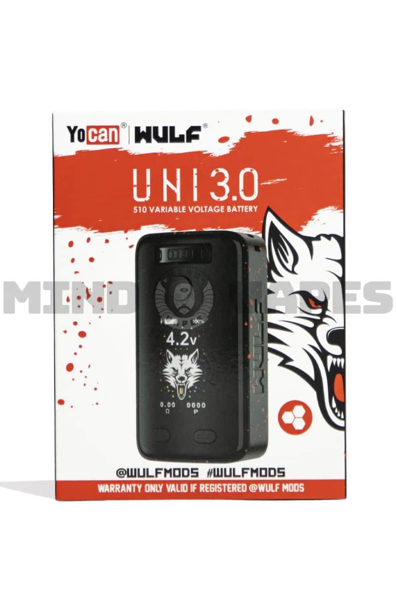 Yocan UNI 3.0 Cart Battery Wulf Mods / Black Red Spatter