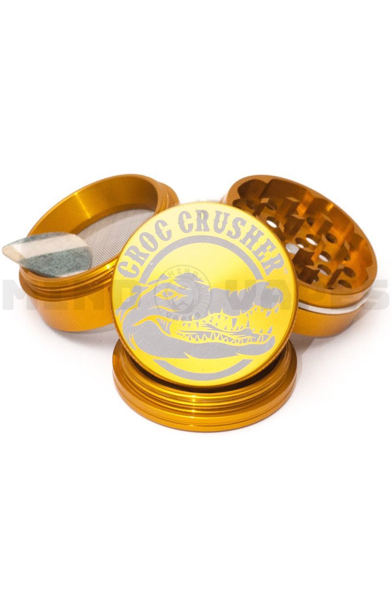 Croc Crusher - 2.2 inch 4 Piece Grinder Gold