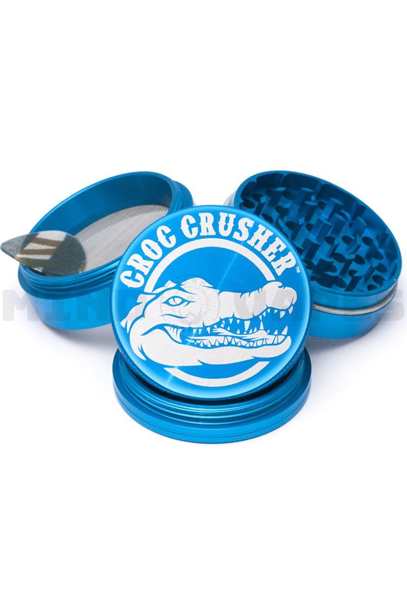 Croc Crusher - 2.5 inch 4 Piece Herb Grinder Turquoise