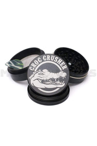 Croc Crusher - 2.5 inch 4 Piece Herb Grinder Black