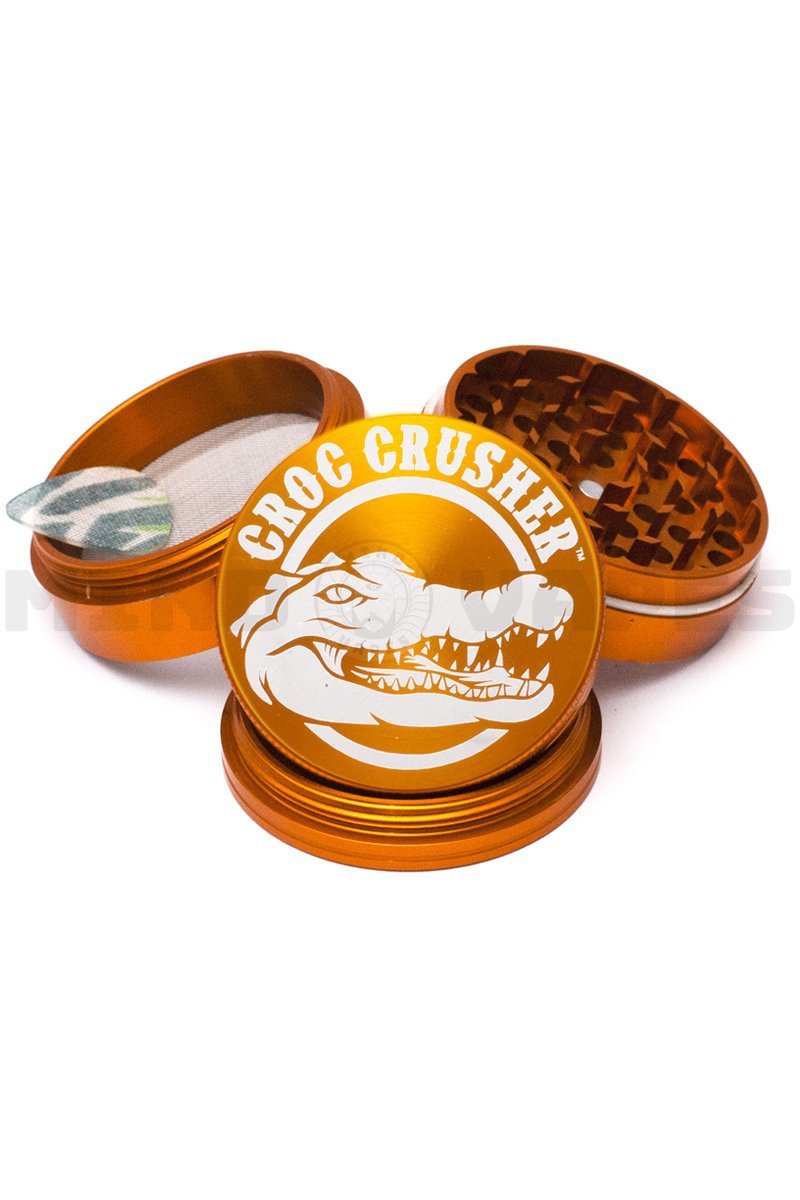 Croc Crusher - 2.5 inch 4 Piece Herb Grinder Orange