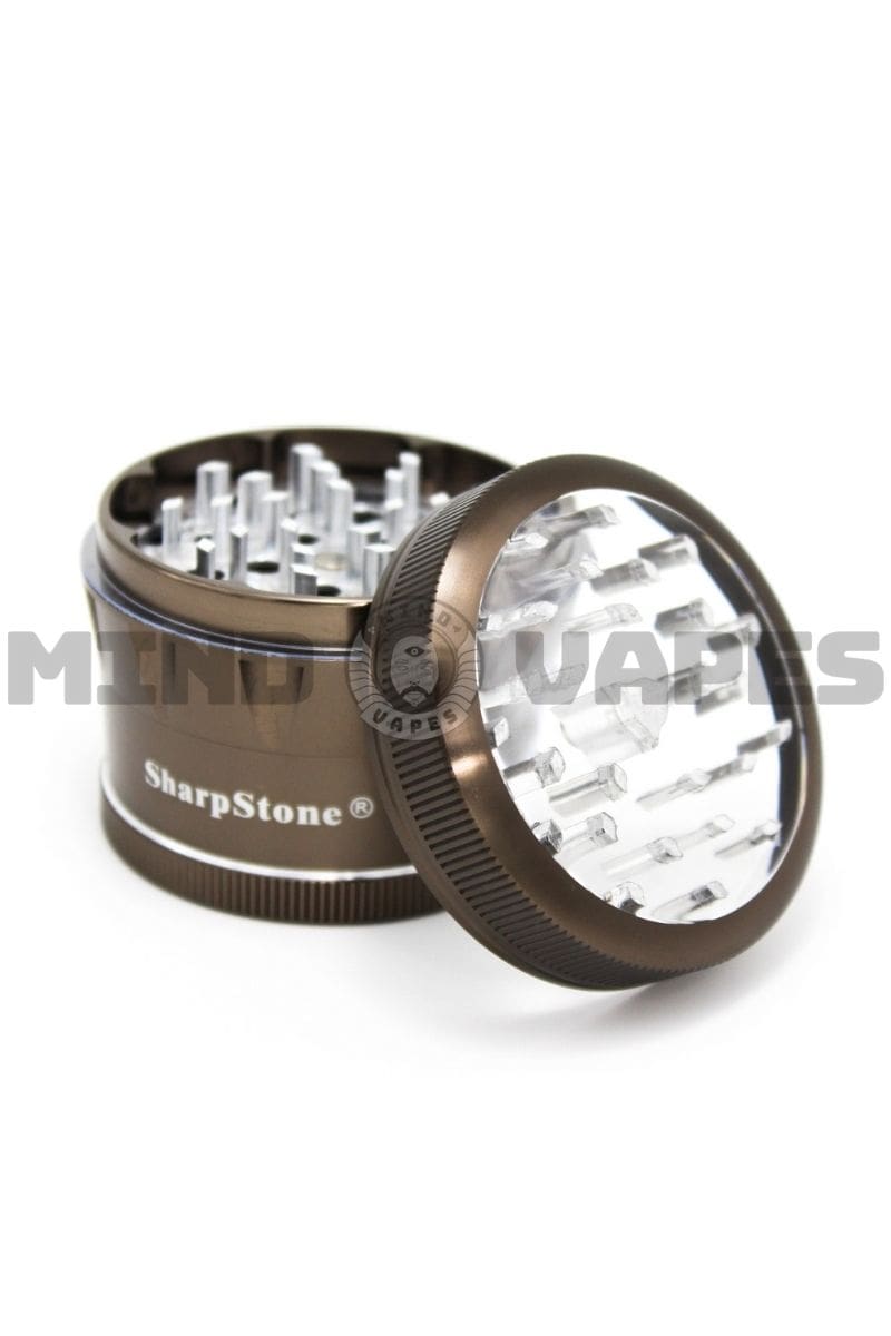 Sharp Stone - V2 4 Piece Clear Top Grinder Green / 2.2''