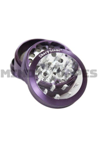 Sharp Stone - V2 4 Piece Clear Top Grinder Purple / 2.2''