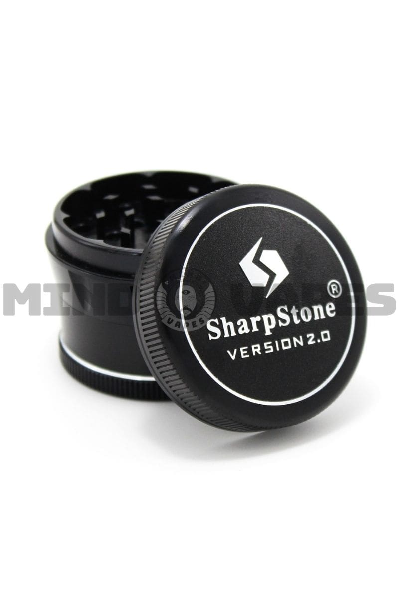 Sharp Stone - V2 4 Piece Grinder - Hard Top Black / 2.2''