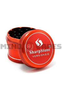 Sharp Stone - V2 4 Piece Grinder - Hard Top Burgundy (Red) / 2.2''