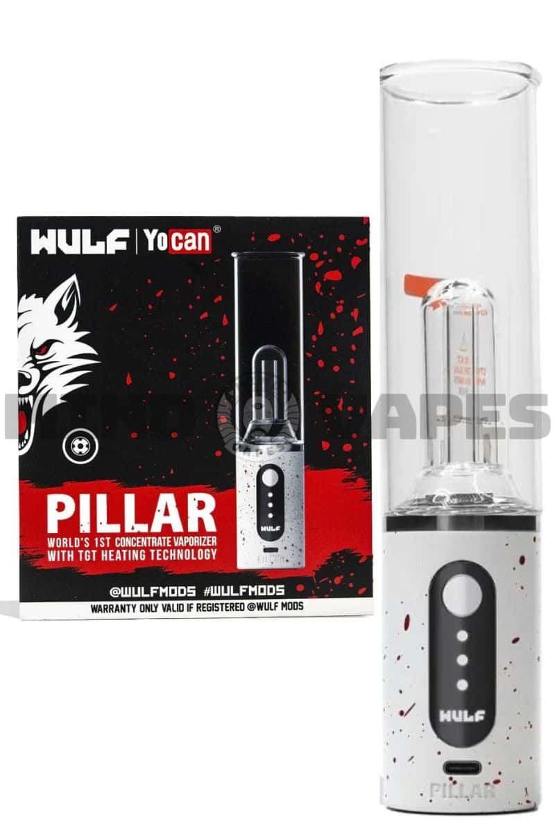 Yocan Pillar Mini e-Rig White Red Splatter